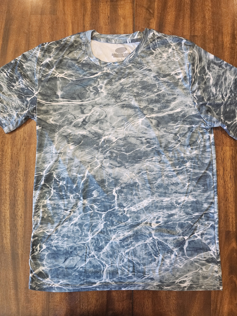Mossy Oak Fishing Camo Shirt Men's L Elements Performance Camo Base Layer